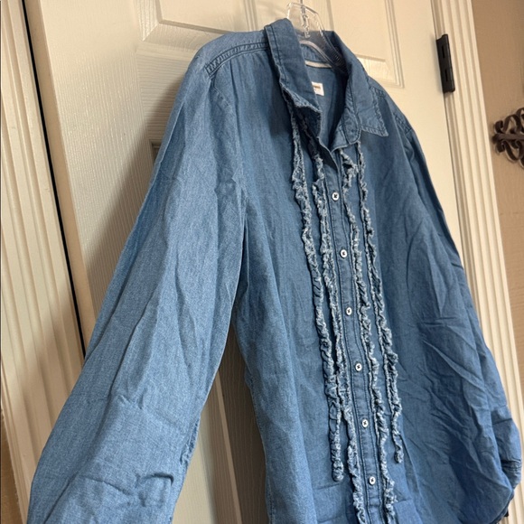 Pilcro by Anthropologie Casual Blue Button Down Shirt - Picture 3 of 14